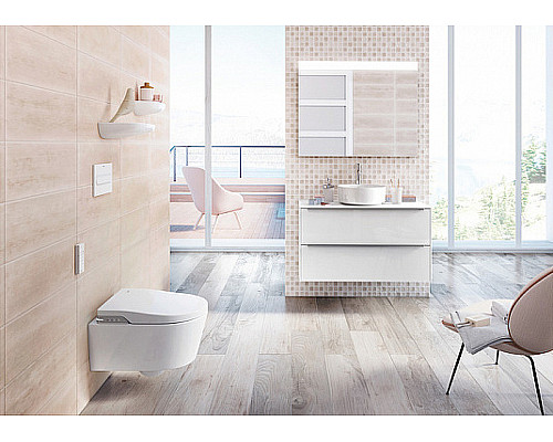 Заказать Тумба с раковиной Roca Inspira 80 851076806 подвесная Белая глянцевая в магазине сантехники Santeh-Crystal.ru