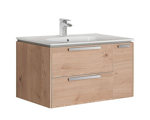 Заказать Тумба под раковину Roca Lago 80 857296444 подвесная Светлый дуб в магазине сантехники Santeh-Crystal.ru