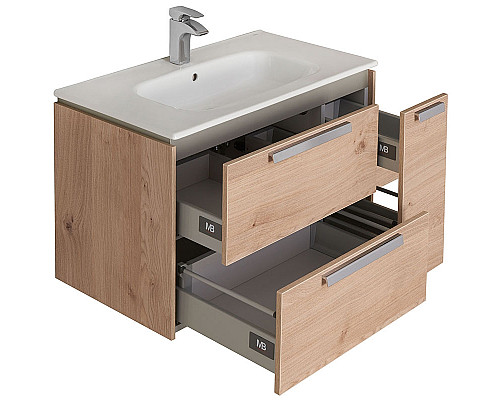 Заказать Тумба под раковину Roca Lago 80 857296444 подвесная Светлый дуб в магазине сантехники Santeh-Crystal.ru