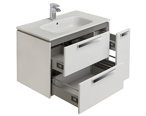 Приобрести Тумба под раковину Roca Lago 80 857296806 подвесная Белый глянец в магазине сантехники Santeh-Crystal.ru