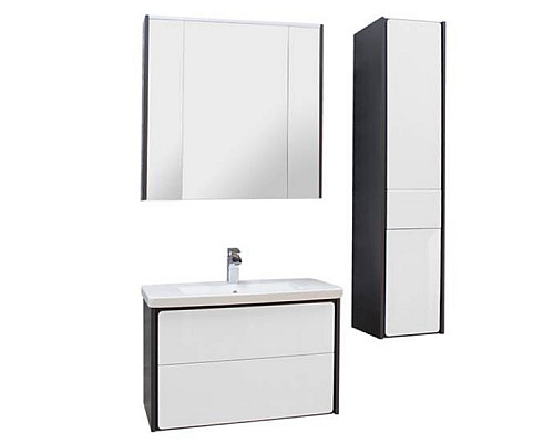 Santeh-Crystal.ru: Зеркальный шкаф Roca Ronda 80 ZRU9302970 с подсветкой Белый глянец Антрацит Приобрести Зеркальный шкаф Roca Ronda 80 ZRU9302970 с подсветкой Белый глянец Антрацит в магазине сантехники Santeh-Crystal.ru