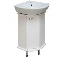 Тумба под раковину Runo Браво 40 00000000947 угловая Белая