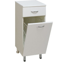 Тумба Runo Эконом 40 00000000118 с бельевой корзиной Белая