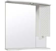Зеркало со шкафом Runo Милано 75 R УТ000002098 с подсветкой Белое