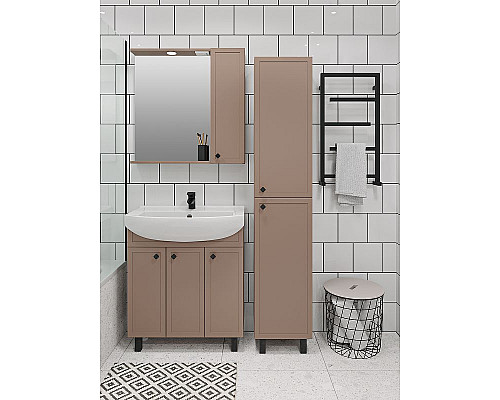 Santeh-Crystal.ru: Зеркало со шкафом Runo Римини 75 00-00001280 с подсветкой Бежевое Купить Зеркало со шкафом Runo Римини 75 00-00001280 с подсветкой Бежевое в магазине сантехники Santeh-Crystal.ru