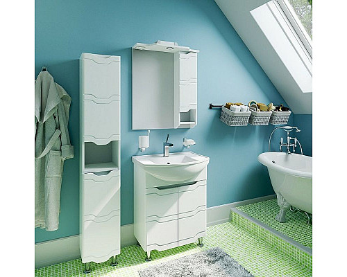 Заказать Тумба под раковину Runo Стиль 65 УТ000002338 Белая в магазине сантехники Santeh-Crystal.ru