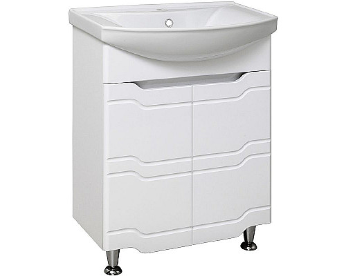 Заказать Тумба под раковину Runo Стиль 65 УТ000002338 Белая в магазине сантехники Santeh-Crystal.ru