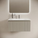 Тумба с раковиной Sancos Code 80 CD80GP+Ceramicanova Sabo 80 CN13002 подвесная цвет Серая платина