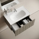 Тумба с раковиной Sancos Code 80 CD80GP+Ceramicanova Sabo 80 CN13002 подвесная цвет Серая платина