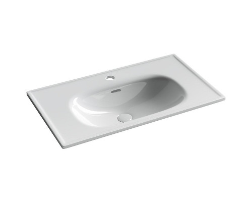 Тумба с раковиной Sancos Code 80 CD80GP+Ceramicanova Sabo 80 CN13002 подвесная цвет Серая платина