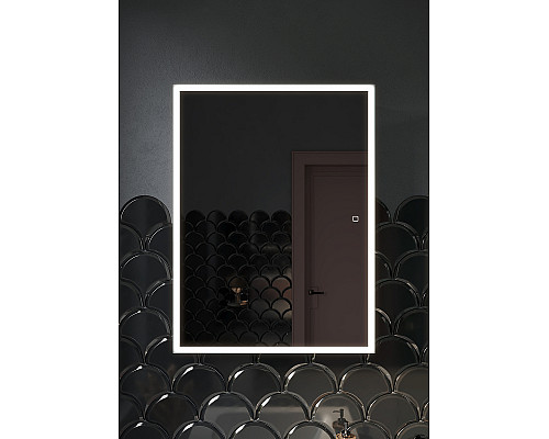 Приобрести Зеркальный шкаф Sancos Cube 60 CU600 с подсветкой Белый с сенсорным выключателем в магазине сантехники Santeh-Crystal.ru