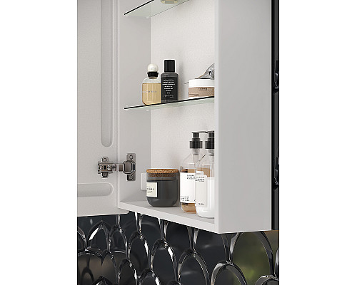 Приобрести Зеркальный шкаф Sancos Cube 60 CU600 с подсветкой Белый с сенсорным выключателем в магазине сантехники Santeh-Crystal.ru