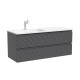 Тумба под раковину Sancos Folk 120 L FL120LGS подвесная цвет Grey soft