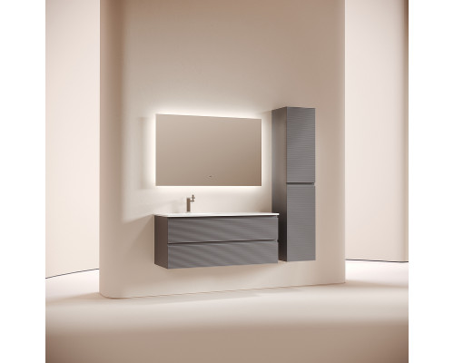 Тумба под раковину Sancos Folk 120 L FL120LGS подвесная цвет Grey soft