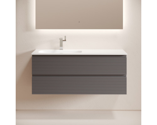 Тумба под раковину Sancos Folk 120 L FL120LGS подвесная цвет Grey soft