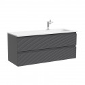 Тумба под раковину Sancos Folk 120 R FL120RGS подвесная цвет Grey soft