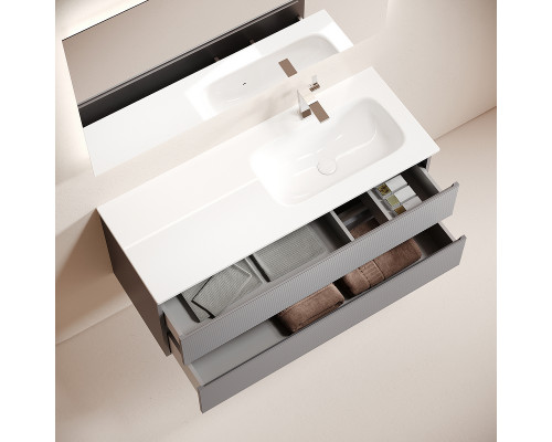 Тумба под раковину Sancos Folk 120 R FL120RGS подвесная цвет Grey soft
