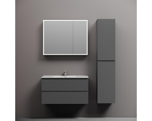 Тумба с раковиной Sancos Folk 90 FL90GS+Ceramicanova Element 90 CN7002 подвесная Grey soft
