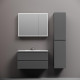 Тумба с раковиной Sancos Folk 90 FL90GS+Ceramicanova Element 90 CN7002 подвесная Grey soft