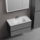 Тумба с раковиной Sancos Folk 90 FL90GS+Ceramicanova Element 90 CN7002 подвесная Grey soft