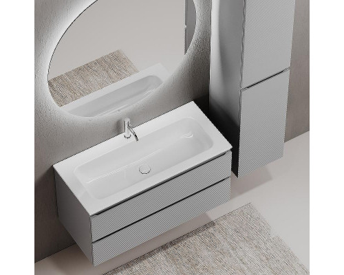 Тумба под раковину Sancos Folk 100 FL100ES подвесная Ergraut soft