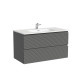 Тумба под раковину Sancos Folk 90 FL90GS подвесная Grey soft