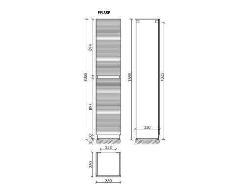 Шкаф пенал Sancos Folk Floor 35 PFL35FW цвет Bianco