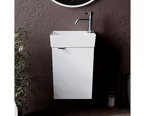 Santeh-Crystal.ru: Тумба под раковину Sancos Mini 37 R MN35WR подвесная Белый глянец Заказать Тумба под раковину Sancos Mini 37 R MN35WR подвесная Белый глянец в магазине сантехники Santeh-Crystal.ru