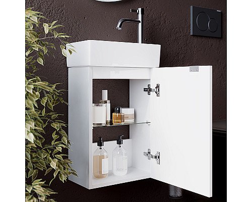 Santeh-Crystal.ru: Тумба под раковину Sancos Mini 37 R MN35WR подвесная Белый глянец Заказать Тумба под раковину Sancos Mini 37 R MN35WR подвесная Белый глянец в магазине сантехники Santeh-Crystal.ru