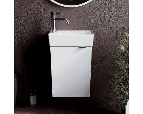 Тумба под раковину Sancos Mini 37 L MN35WL подвесная Белый глянец