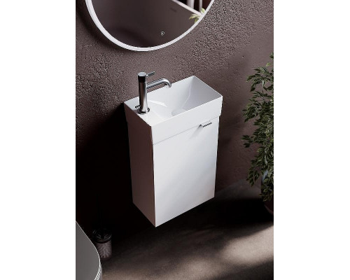 Тумба под раковину Sancos Mini 37 L MN35WL подвесная Белый глянец