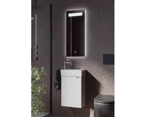 Тумба под раковину Sancos Mini 37 L MN35WL подвесная Белый глянец
