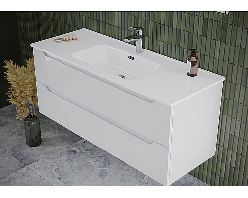 Приобрести Тумба под раковину Sancos Norma 2.0 90 NR2.090W подвесная Белый глянец в магазине сантехники Santeh-Crystal.ru