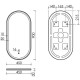 Зеркало Sancos Oval 45 OV45F с подсветкой с сенсорным выключателем и диммером