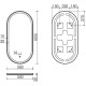 Зеркало Sancos Oval 55 OV55F с подсветкой с сенсорным выключателем и диммером