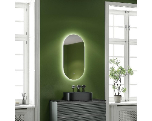 Зеркало Sancos Oval 45 OV45C с подсветкой с сенсорным выключателем и диммером