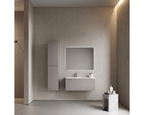 Тумба под раковину Sancos Snob R 1.0 100 L SNR1.0100LSM подвесная цвет Doha Soft
