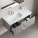 Тумба под раковину Sancos Snob R 1.0 100 L SNR1.0100LSM подвесная цвет Doha Soft