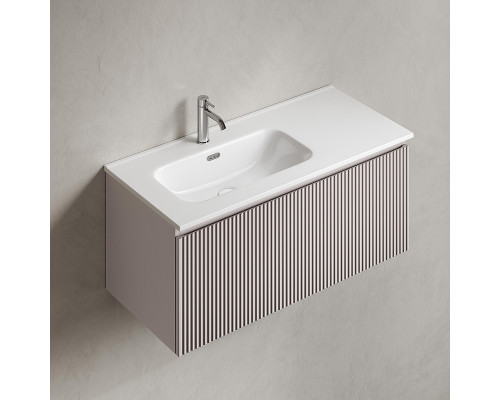 Тумба под раковину Sancos Snob R 1.0 100 L SNR1.0100LSM подвесная цвет Doha Soft