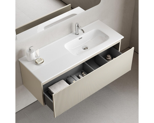 Тумба под раковину Sancos Snob R 1.0 100 R SNR1.0100RCE подвесная цвет Beige Soft