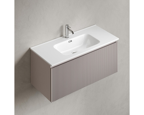 Тумба под раковину Sancos Snob R 1.0 100 SNR1.0100SM подвесная цвет Doha Soft
