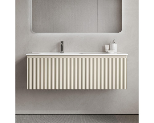 Тумба под раковину Sancos Snob R 1.0 120 L SNR1.0120LCE подвесная цвет Beige Soft