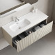 Тумба под раковину Sancos Snob R 1.0 120 L SNR1.0120LCE подвесная цвет Beige Soft