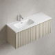 Тумба под раковину Sancos Snob R 1.0 120 L SNR1.0120LCE подвесная цвет Beige Soft