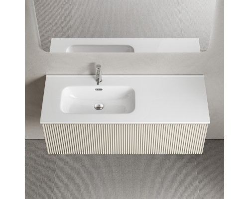 Тумба под раковину Sancos Snob R 1.0 120 L SNR1.0120LCE подвесная цвет Beige Soft