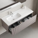 Тумба под раковину Sancos Snob R 1.0 120 L SNR1.0120LSM подвесная цвет Doha Soft