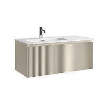 Тумба под раковину Sancos Snob R 1.0 100 L SNR1.0100LCE подвесная цвет Beige Soft