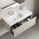 Тумба под раковину Sancos Snob R 1.0 100 L SNR1.0100LCE подвесная цвет Beige Soft