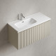 Тумба под раковину Sancos Snob R 1.0 100 L SNR1.0100LCE подвесная цвет Beige Soft