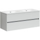 Приобрести Тумба под раковину Sancos Urban 120 UR120-2W подвесная Белый глянец в магазине сантехники Santeh-Crystal.ru